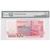 Image 2 : Hong Kong Bank of China 100 dollars, 2007, P-337d* Replacement PMG 67EPQ