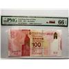 Image 1 : Hong Kong Bank of China 100 dollars, 2017, KNB5 100th Anniversary PMG 66EPQ