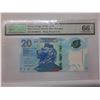 Image 1 : Hong Kong Shanghai Banking Corp 20 dollars, 2018, Low Serial Number PMG 66EPQ