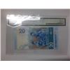 Image 2 : Hong Kong Shanghai Banking Corp 20 dollars, 2018, Low Serial Number PMG 67EPQ