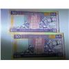 Image 3 : Hong Kong Shanghai Banking Corp 50 dollars, 1993, Lot of 2 Prefix AA