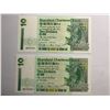 Image 1 : Hong Kong Standard Chartered Bank 10 dollars, 1993, Lot of 2 Prefix A and AA
