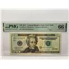 Image 1 : USA, Federal Reserve Note New York 20 dollars, 2017, Fr#2099-B PMG 66EPQ