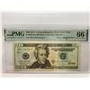 Image 1 : USA, Federal Reserve Note New York 20 dollars, 2017, Fr#2099-B Radar Serial Number PMG 66EPQ