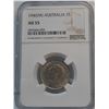 Image 1 : Australia, 1 Shilling silver coin, 1946 M, NGC AU55