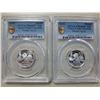 Image 1 : China, People's Republic silver proof Medal, 2016, Monkey Ag 5g, PCGS PR68DCAM, Lot of 2