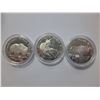 Image 1 : Cook Islands $50 Endangered World Wildlife Silver Proof Coin Set of 3