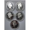 Image 2 : Cook Islands $50 Endangered World Wildlife Silver Proof Coin Set of 5