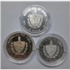 Image 2 : Cuba, 10 Pesos, Anniversary silver coin set of 3