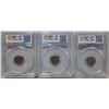 Image 2 : Hong Kong, 5 cents coin, 1939-H & KN, PCGS MS62, Lot of 3