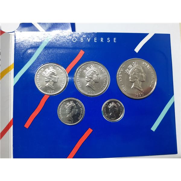 New Zealand, Reserve Bank, 1990, Brilliant Coin Set