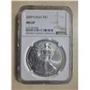Image 1 : USA Eagle, $1 dollar, 1oz silver coin, 2009, NGC MS69