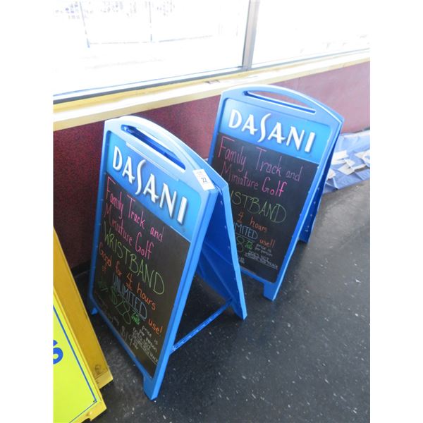 2-Dasani Side Walk Chalkboard Signs - 2 X $