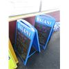Image 1 : 2-Dasani Side Walk Chalkboard Signs - 2 X $