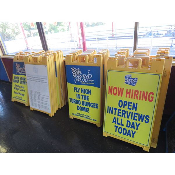 20-Yellow Side Walk Signs - 20 X $