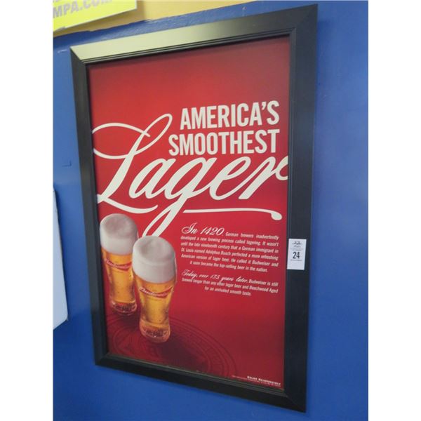 Budweiser American Lager Framed Poster