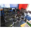 Image 1 : 16-Black Padded Swivel Bar Stools - 16 X $