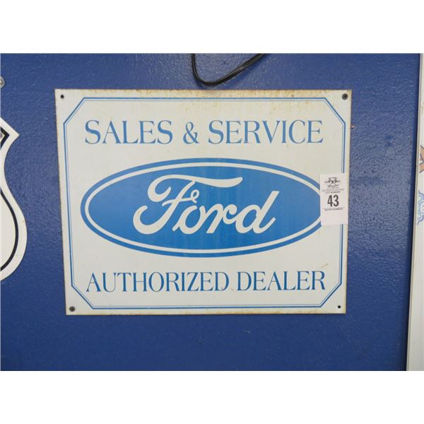 Ford Sales & Service Authorized Dealer Sign - 12" x 12"
