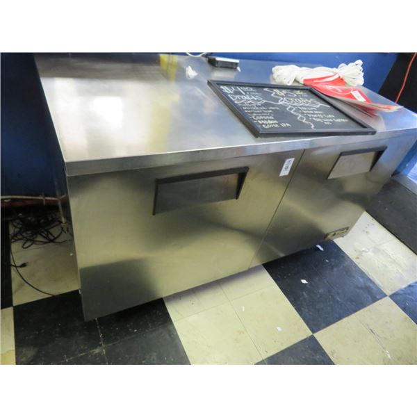 True S/S Rolling 5' Reach In Ref. w/Worktop
