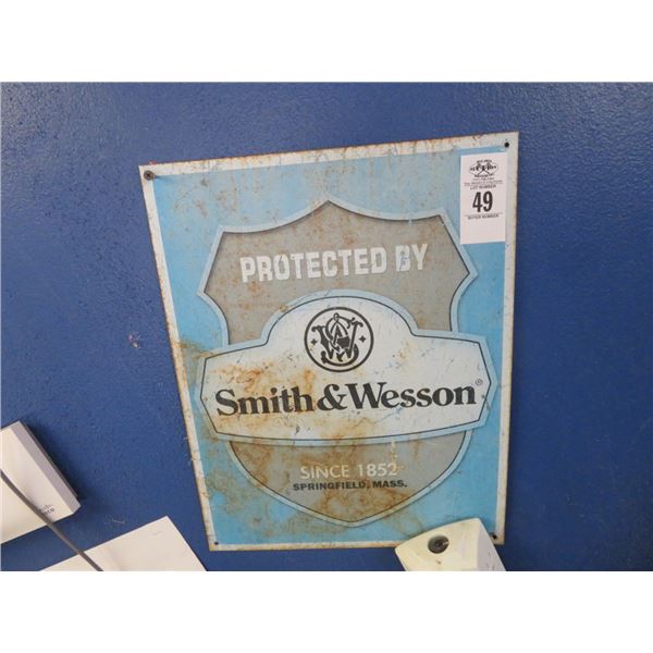 Protected by Smith & Wesson Since 1852 Sign