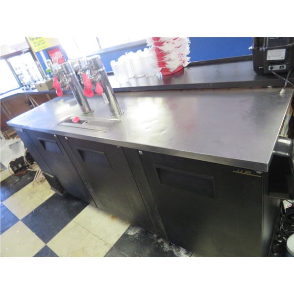 True 3 Door 8' Keg Cooler