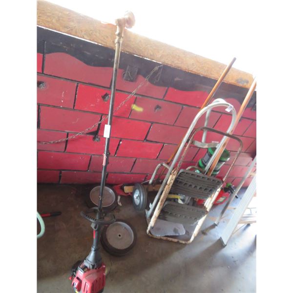 Gas Weedeater, Step Stool, Maintenance Tools