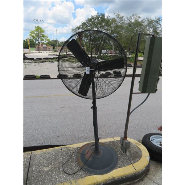 Central Machinery Black Pedestal Fan