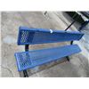 Image 1 : 6-Blue Metal Park Benches - 6 X $