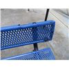 Image 3 : 6-Blue Metal Park Benches - 6 X $
