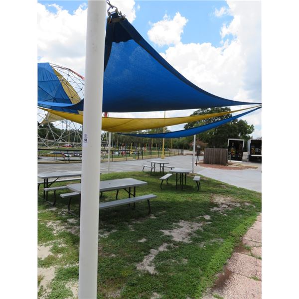 5 Metal Post Canopy Cover, Sun Sail Shade