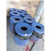 Image 1 : 8-Blue 3' Metal Waste Bins - 8 X $