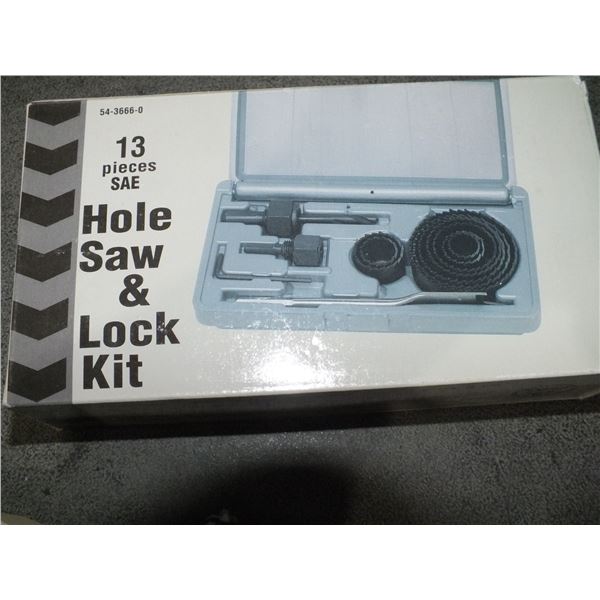 13pc Hole Saw & Lock Kit