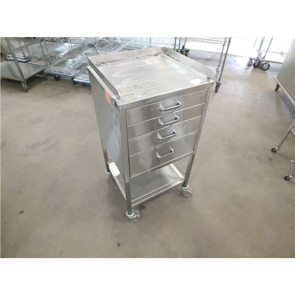 Stainless Steel Storage Cart On Wheels