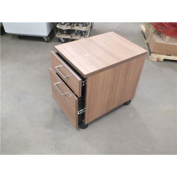 Small Wooden Office Cabinet On Wheels