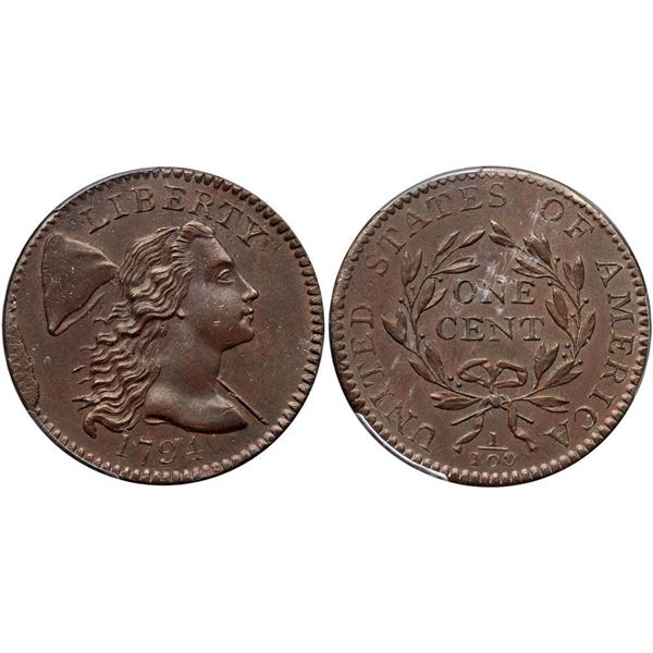 1794 S-62 R4+ PCGS graded MS63 Brown