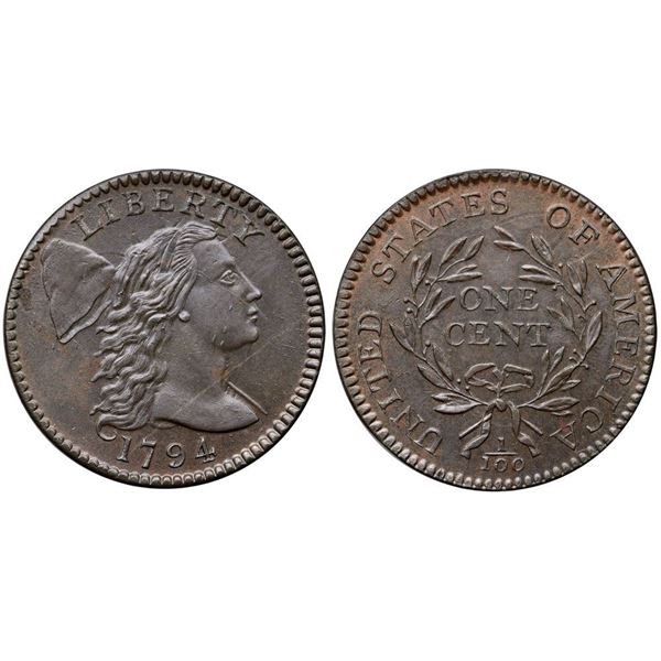 1794 S-67 R3 Head of 1795 NGC graded MS62