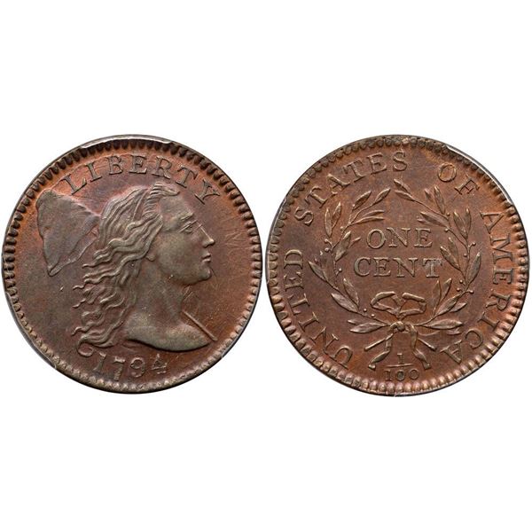 1794 S-71 R2 Head of 1795 PCGS graded MS61 Brown