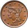 Image 2 : 1843 N-9 R2+ Petite Head Small Letters ANACS graded MS61 Brown