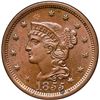 Image 2 : 1855 N-10 R1 Italic 55 ANACS graded MS62 Brown