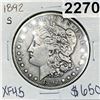 Image 1 : 1892-S Morgan Silver Dollar -XF45