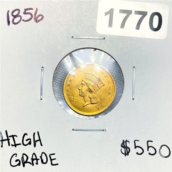 1856 Rare Gold Dollar - High Grade