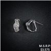 Image 1 : 2.8 DWT 14 KT Wht Gold w/ Dimd Lining Earrings