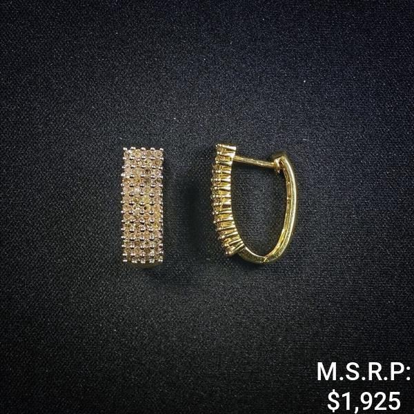 2.8 DWT 10 KT Gold w/ Dimd Lining Earrings