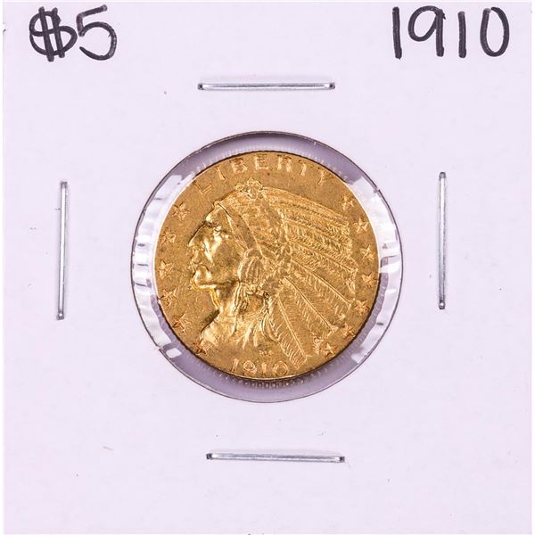 1910 $5 Indian Head Half Eagle Gold Coin