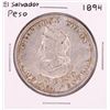 Image 1 : 1894 El Salvador Peso Silver Coin