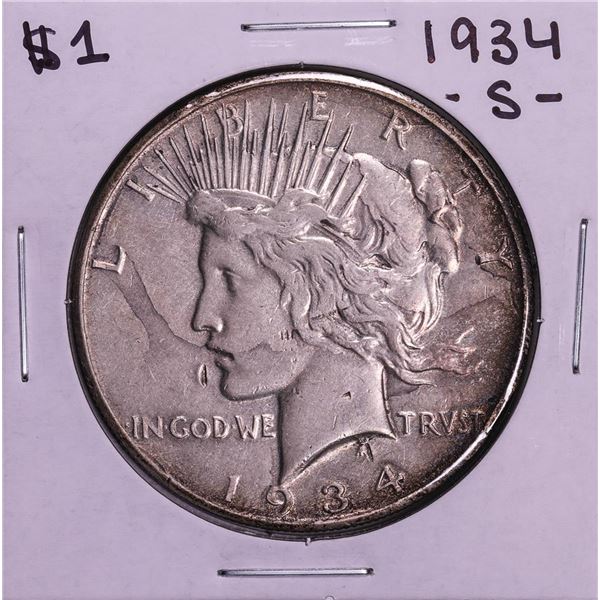 1934-S $1 Peace Silver Dollar Coin