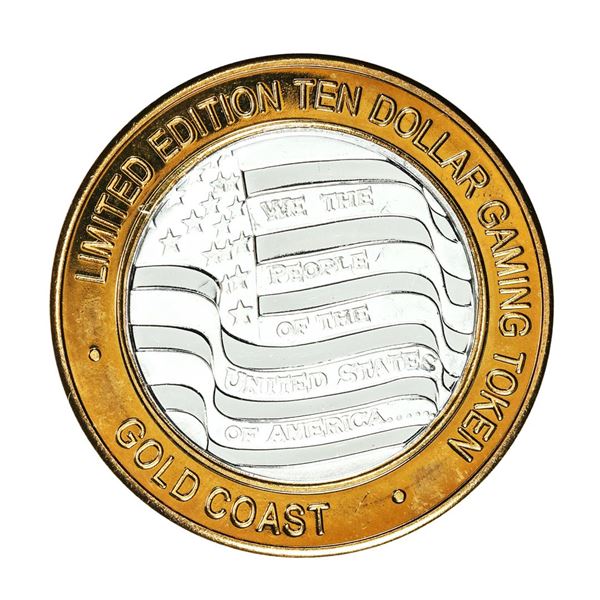 .999 Fine Silver Gold Coast Las Vegas, Nevada $10 Casino Limited Edition Gaming Token