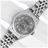 Image 2 : Rolex Ladies Stainless Steel Slate Grey Diamond Datejust Wristwatch With Rolex Box