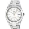 Image 2 : Rolex Men's Stainless Steel White Index Datejust 2 Wristwatch
