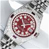 Image 1 : Rolex Ladies Stainless Steel Red Diamond & Ruby Datejust Wristwatch